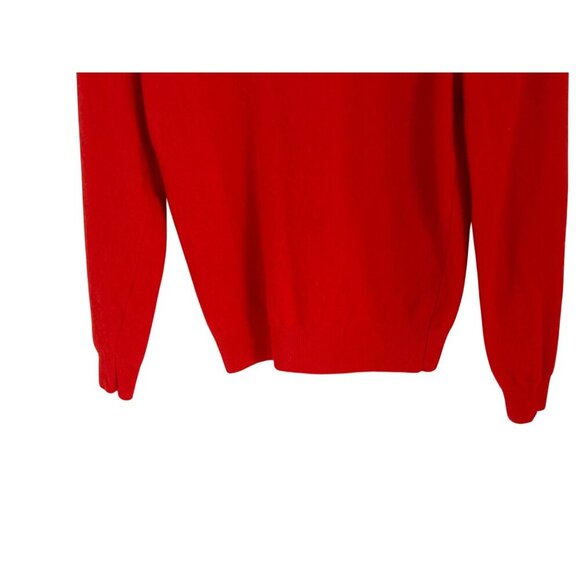 United Colors Of Benetton Merino Wool Red Turtleneck Knit Sweater Womens Small - Picture 4 of 8
